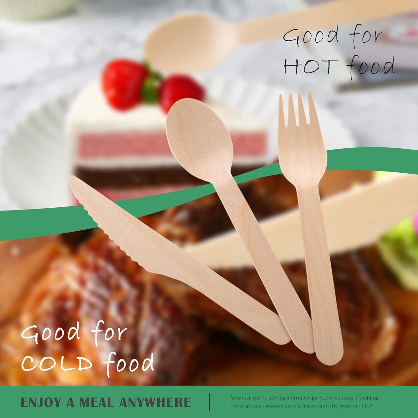 Pack of 36 - Disposable Wooden Forks Techmanistan