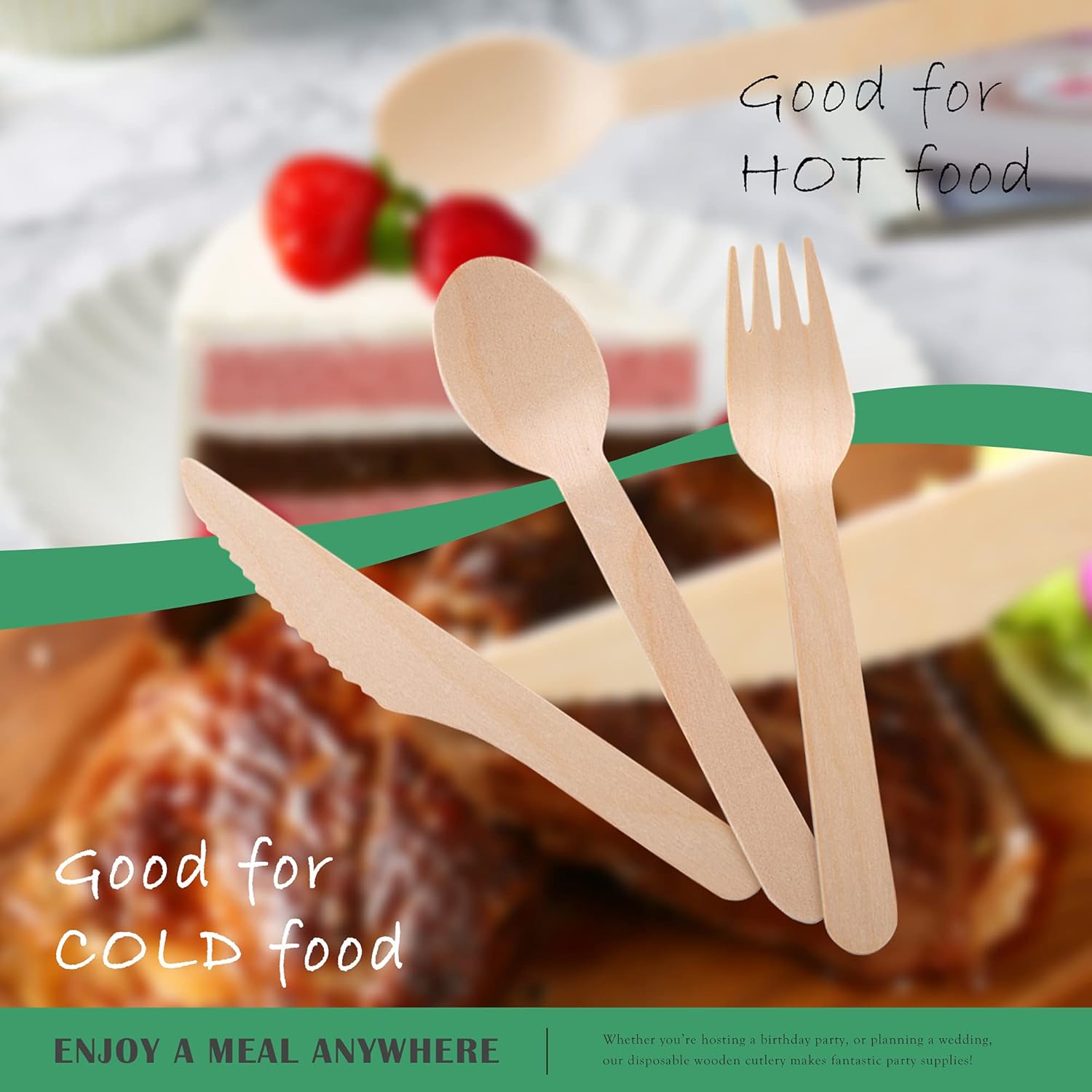Pack of 36 - Disposable Wooden Forks Techmanistan