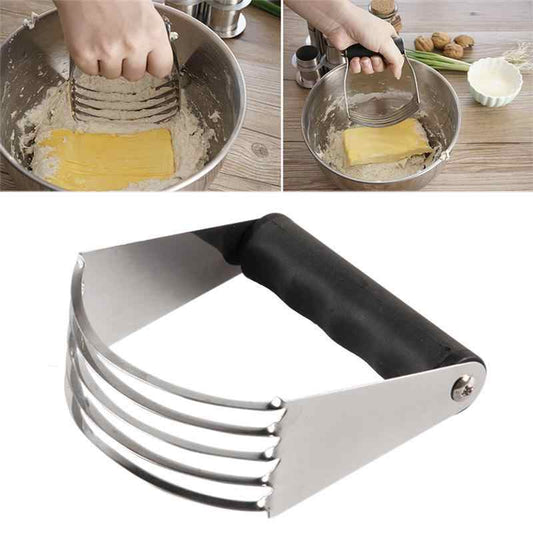 Stainless Steel Pastry Blender With Plastic Handle, Dough Blender, Pie Crust Biscuit Masher, Fryer My Store
