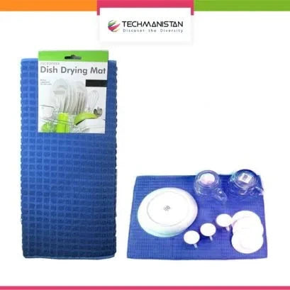 Random Color & Design Foldable Microfiber Dish Drying Mat 38 x 50 cm, Space-Saving Lightweight Design Dish Drainer Mat My Store