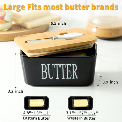 Ceramic Butter Dish with Lid & Knife - Techmanistan in Pakistan