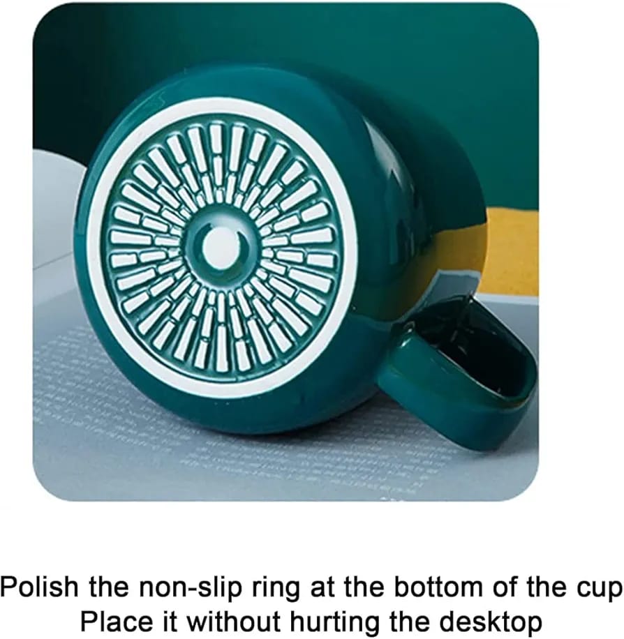 Ceramic Coffee Mug Set with Lid and Spoon - Techmanistan in Pakistan