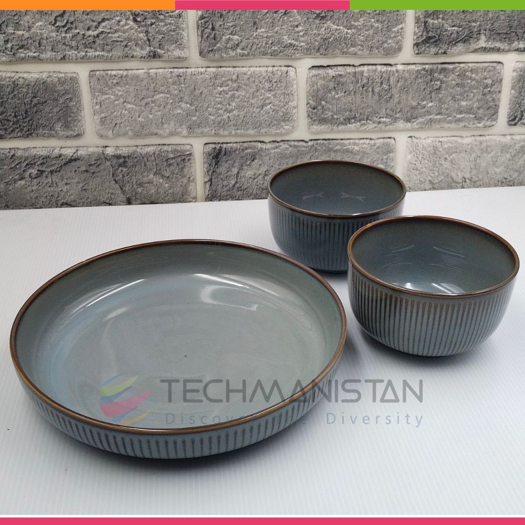 Ceramic Dinner Plate & Bowls Set - Techmanistan in Pakistan
