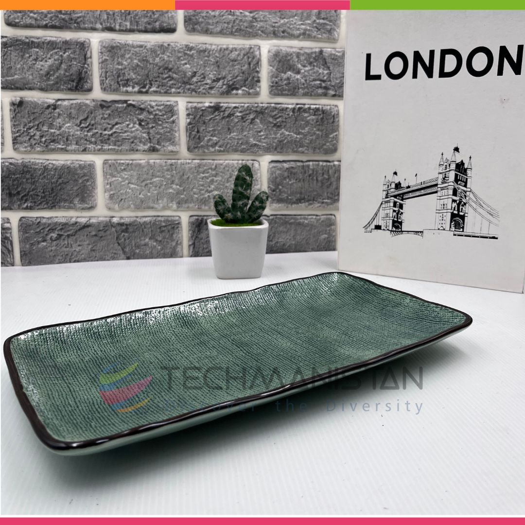 Ceramic Rectangular Sushi Plate - Techmanistan in Pakistan