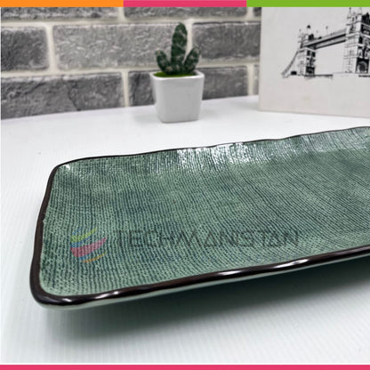 Ceramic Rectangular Sushi Plate - Techmanistan in Pakistan