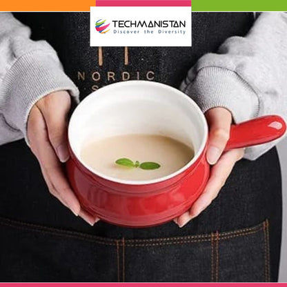 Ceramic Soup Bowl with Handle - Techmanistan in Pakistan