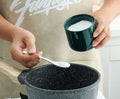 Ceramic Sugar Pot with Ceramic Spoon & Wooden Lid - Techmanistan in Pakistan