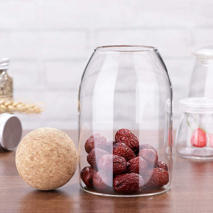 Clear Glass with Cork Ball Multipurpose Jar - Techmanistan in Pakistan