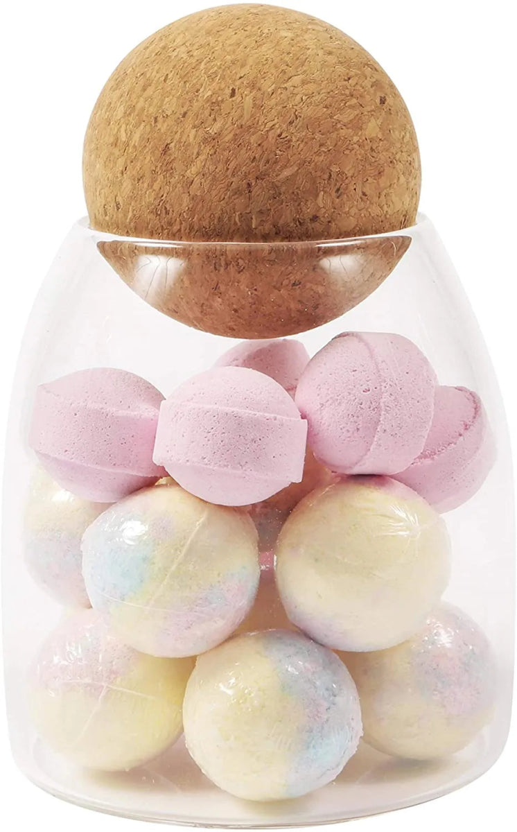 Clear Glass with Cork Ball Multipurpose Jar - Techmanistan in Pakistan