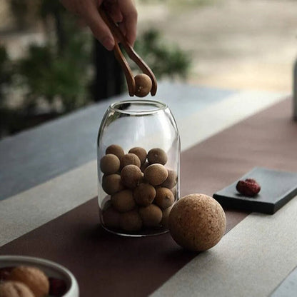 Clear Glass with Cork Ball Multipurpose Jar - Techmanistan in Pakistan