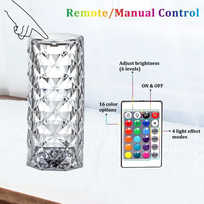Color Changing USB Charging Crystal Touch Table Lamp - Techmanistan in Pakistan
