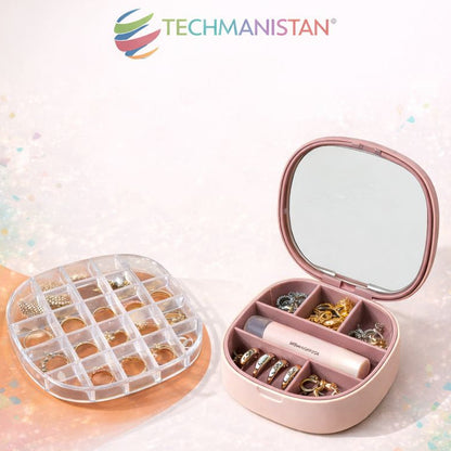Jewelry Box Combo – Acrylic Organizer & Mini Portable Jewelry box