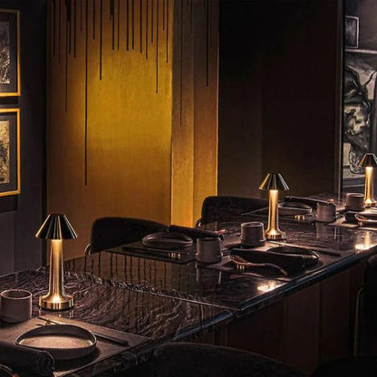 Classic Cone LED Touch Lamp – Elegant Rechargeable LED Table Lamp with Touch Control