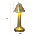 Classic Cone LED Touch Lamp – Rechargeable Cordless Table Lamp with Touch Control