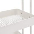 3-Tier Wheeled Mesh Base Rolling Kitchen Trolley Cart Techmanistan