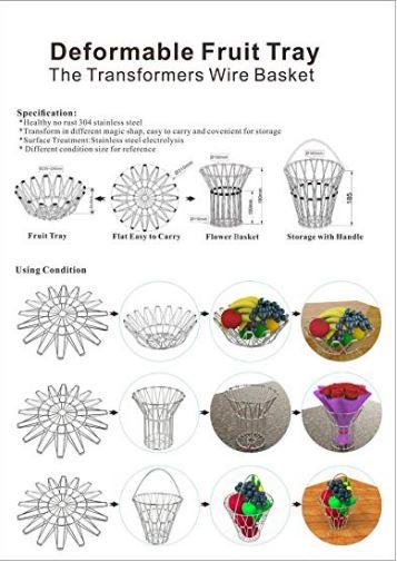 Multipurpose Magical Folding Wire Basket - Techmanistan