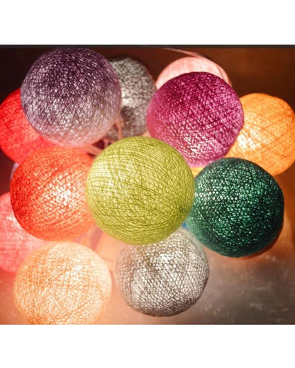 Pack of 20 - Hanging Decoration Cotton Yarn Light Balls - Techmanistan