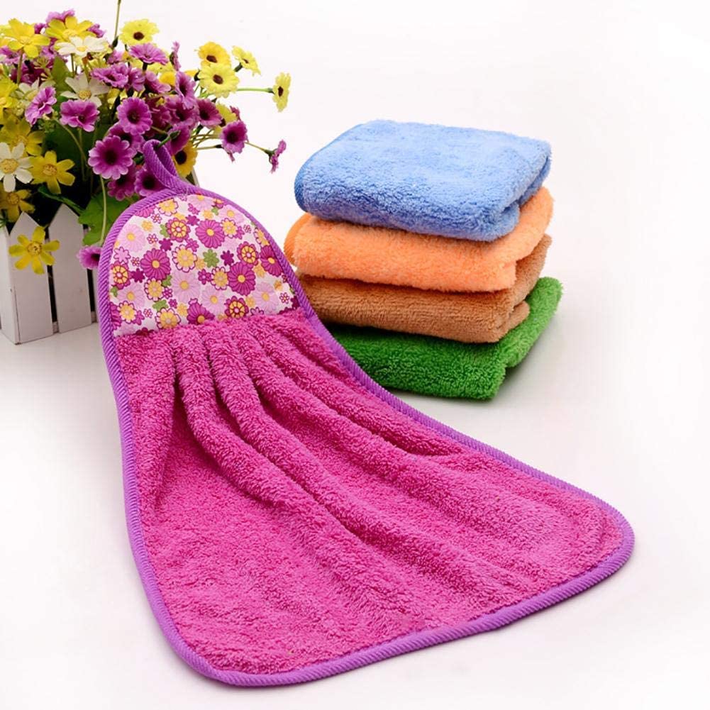 Pack of 3 - Soft Absorbent Thick Microfiber Hanging Bathroom Hand Towel Cloth Drying Pad Face Towel My Store