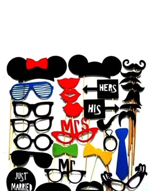 Pack of 31 Photo Propps for Birthdays, Parties and Wedding My Store