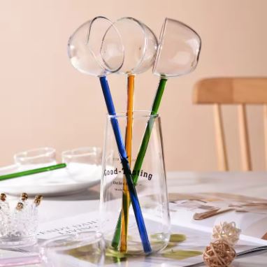 Large Glass Serving Spoon with Long Handle Techmanistan