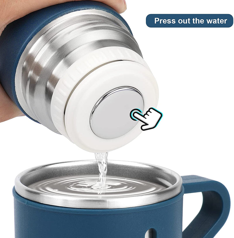 500ml Stainless Steel Vacuum Insulated Thermos Flask With 3 Cups My Store