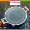 Non-Stick Honeycomb Tawa with Wooden Handle Techmanistan