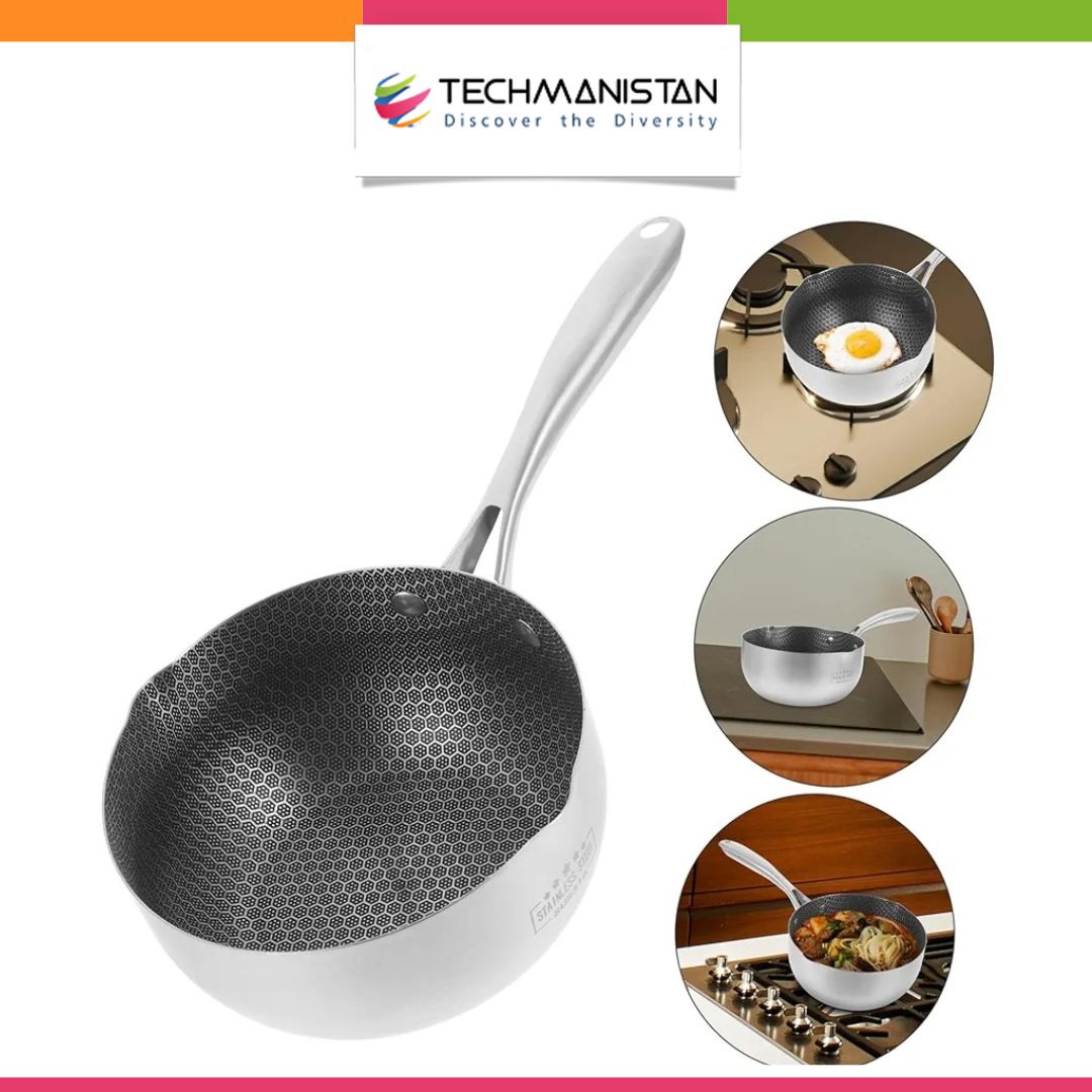 Single Sided Laser Coated Honeycomb Print Sauce Pan Techmanistan