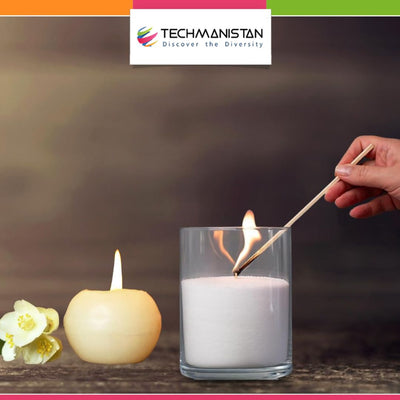 Sand Wax With Glass Jar & Wicks