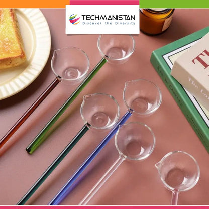 Large Glass Serving Spoon with Long Handle Techmanistan