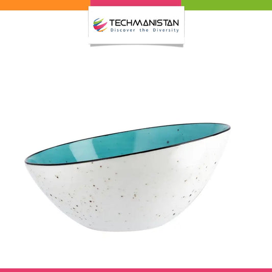 Aqua Mist Speckled Ceramic Bowl
