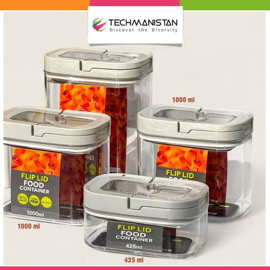 Set of 4 - Fliplock Food Storage Container