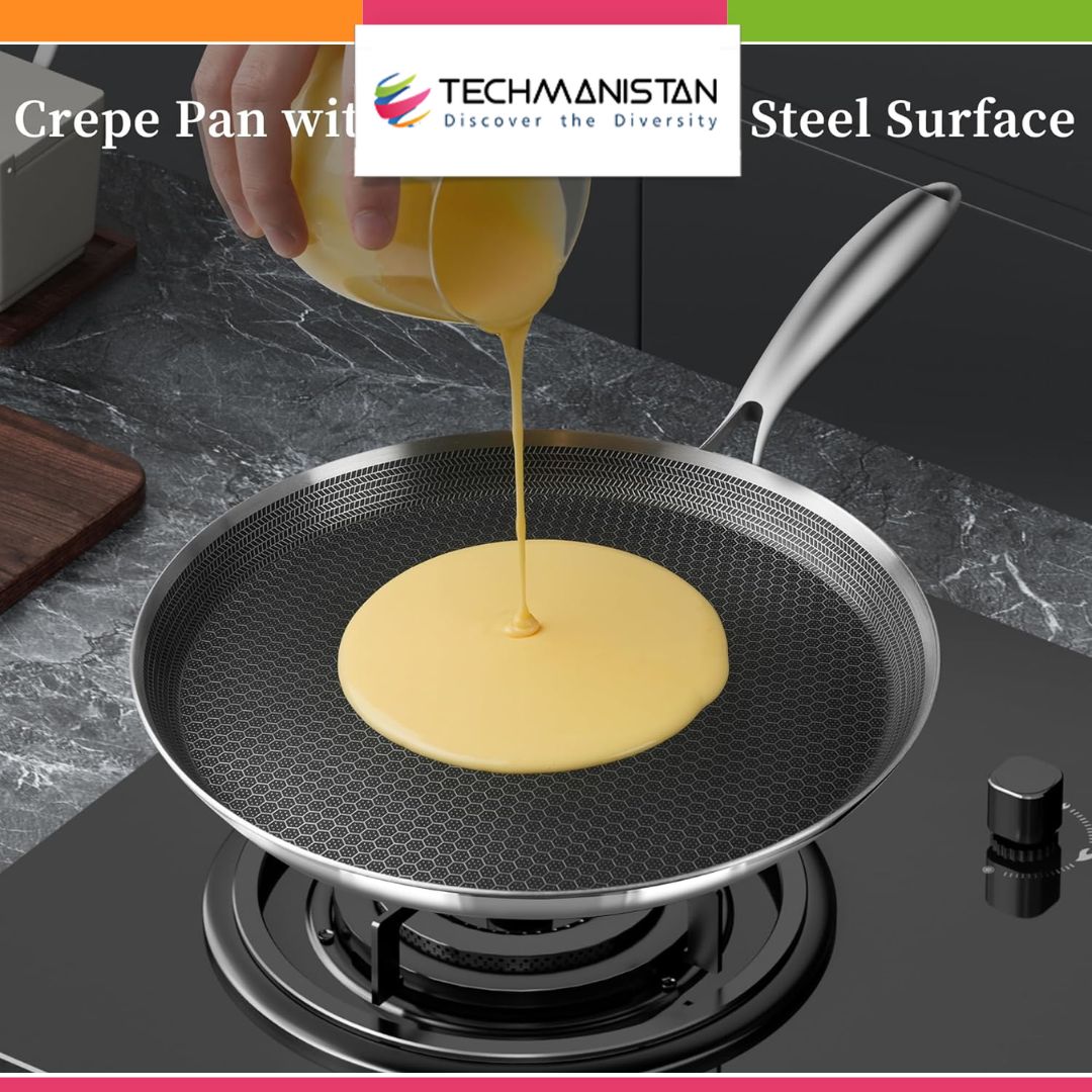 32cm Single Handle Non-Stick Laser Coated Honeycomb Tawa