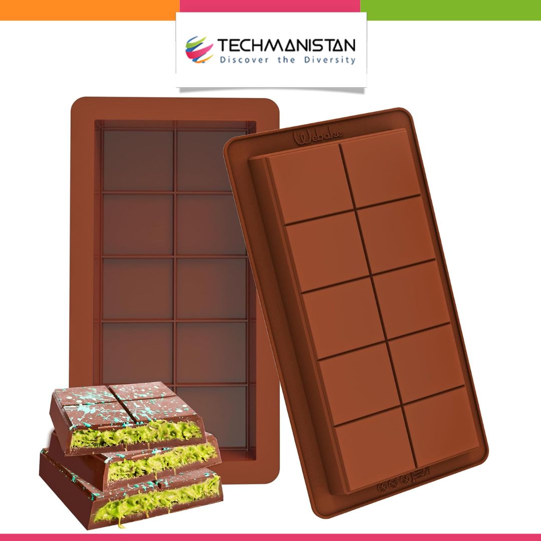 1 Inch Deep Large and Thick Silicone Kunafa Chocolate Bar Mold