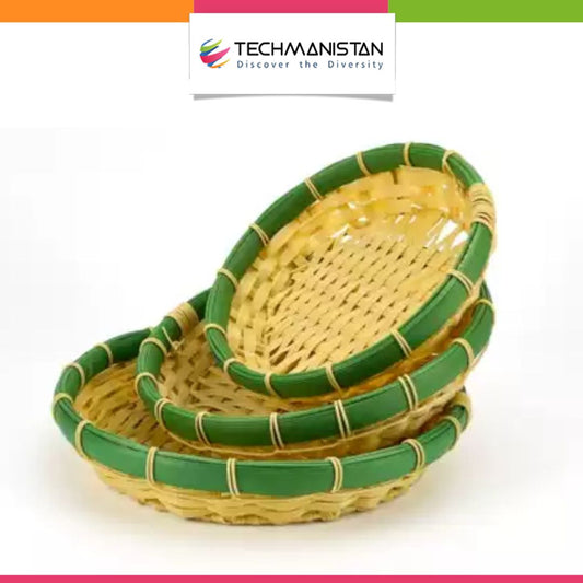 Round Bread Basket, Round Eco-Friendly Fruit & Bread Tray