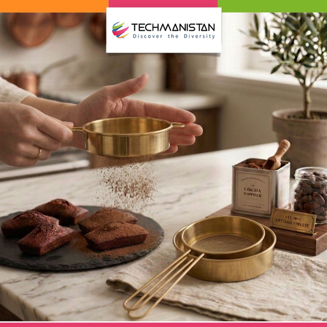 Set of 3 - Stainless Steel Fine Mesh Flour & Cocoa Sieve Strainers