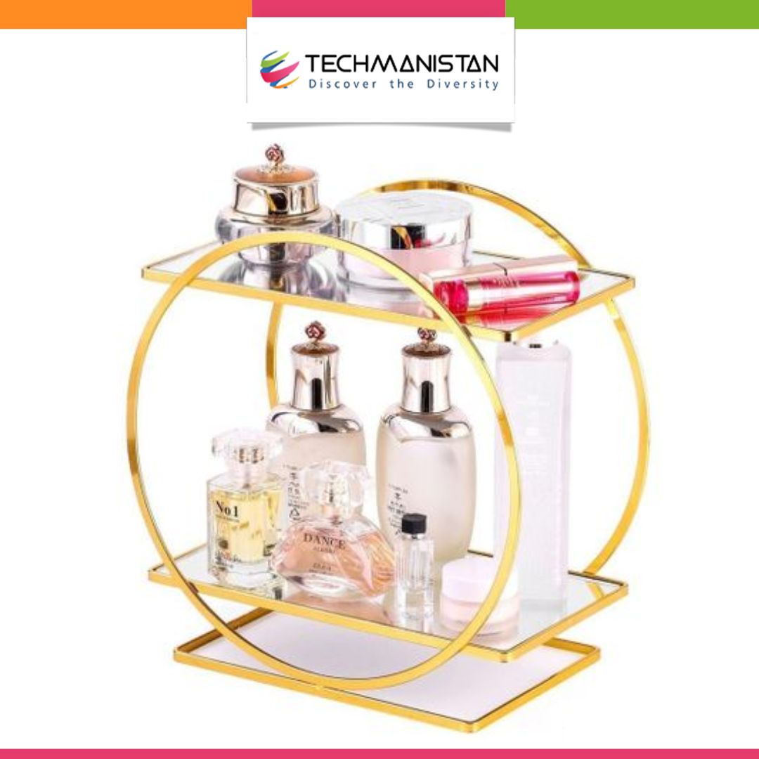 2 Tier Bathroom Countertop Makeup Organizer