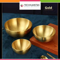 3 Pcs Golden Stainless Steel Bowls Set