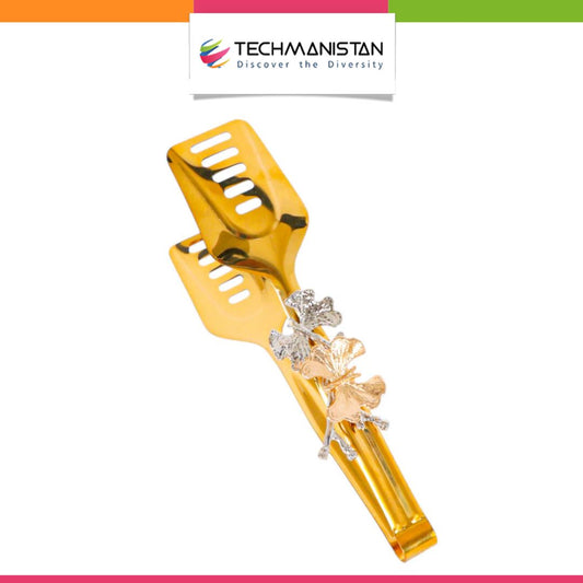 Stainless Steel Luxury Frying Oil Straining Golden Tong