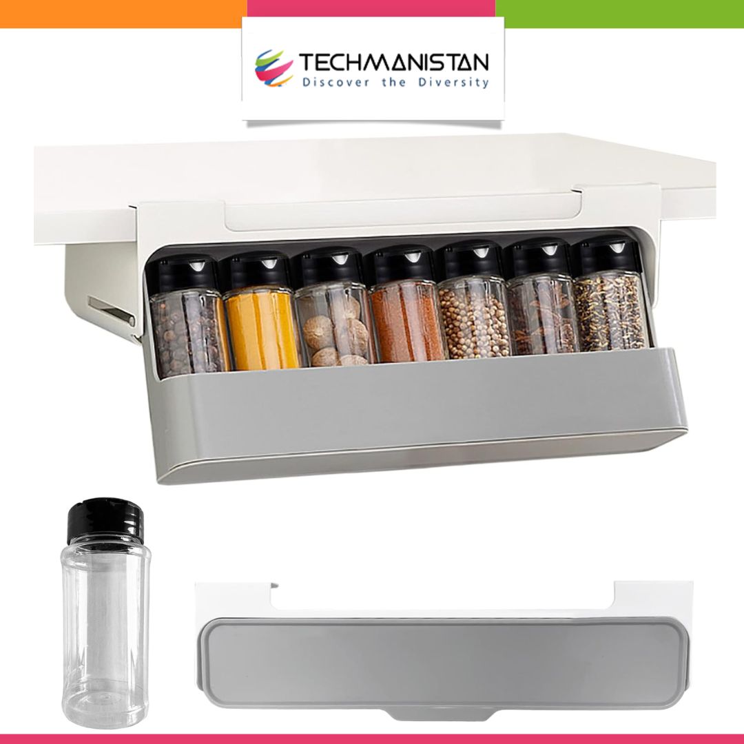 Kitchen Cupboard Store Under Shelf Spice Rack