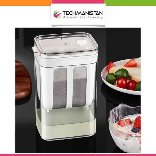 Fine Mesh Stainless Steel Yogurt Strainer with Lid