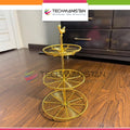 3 Tier Golden Metal Multipurposed Basket Stand