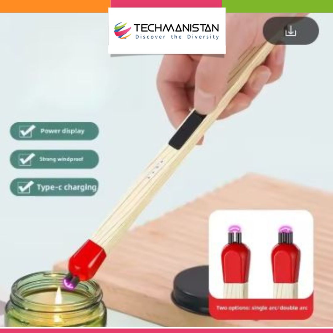 Matchstick Style USB Rechargeable Flameless Arc Lighter