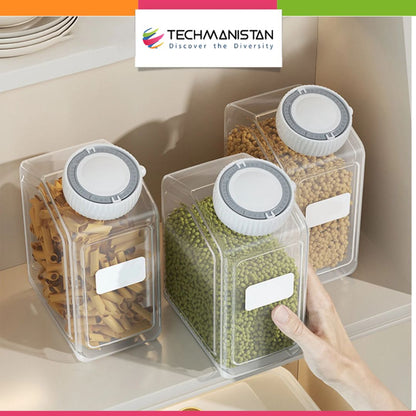 Airtight Flour Storage Container with Rotating Cap