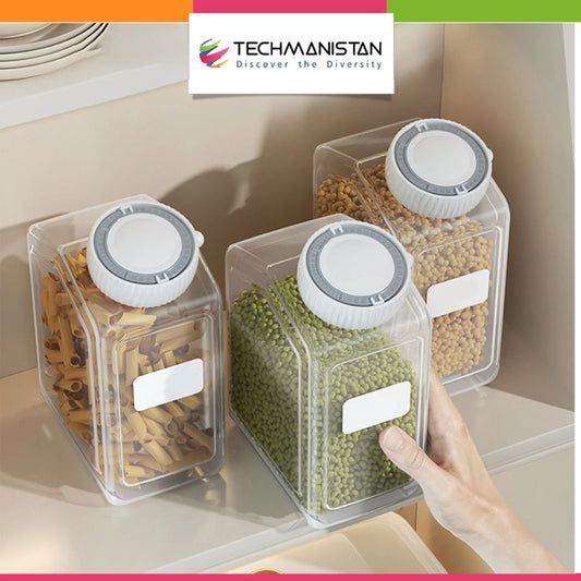 Airtight Flour Storage Container with Rotating Cap