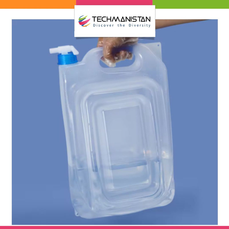 Portable 13L Flat Folding Bucket with Tap & Handle