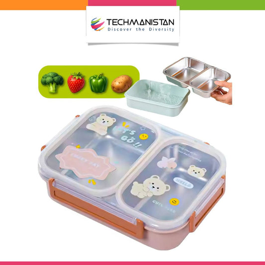 2 Compartment Insulated Lunch Box with Lid