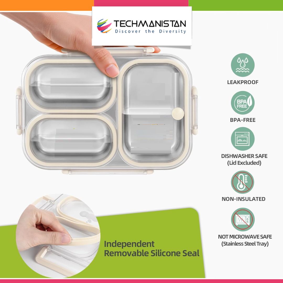 3 Compartment Insulated Lunch Box