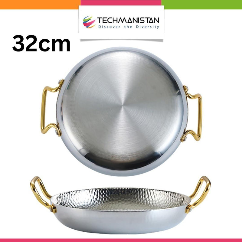Stainless Steel Nonstick Frying Pan Spanish Paella Pan