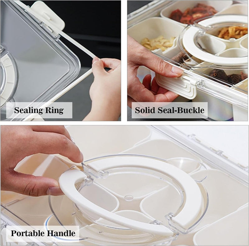 Detachable Dividers Portable Snack box - Techmanistan in Pakistan