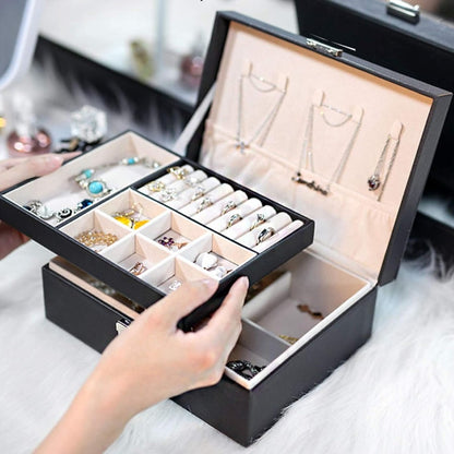 Double - Layer Jewelry Storage Box - Techmanistan in Pakistan